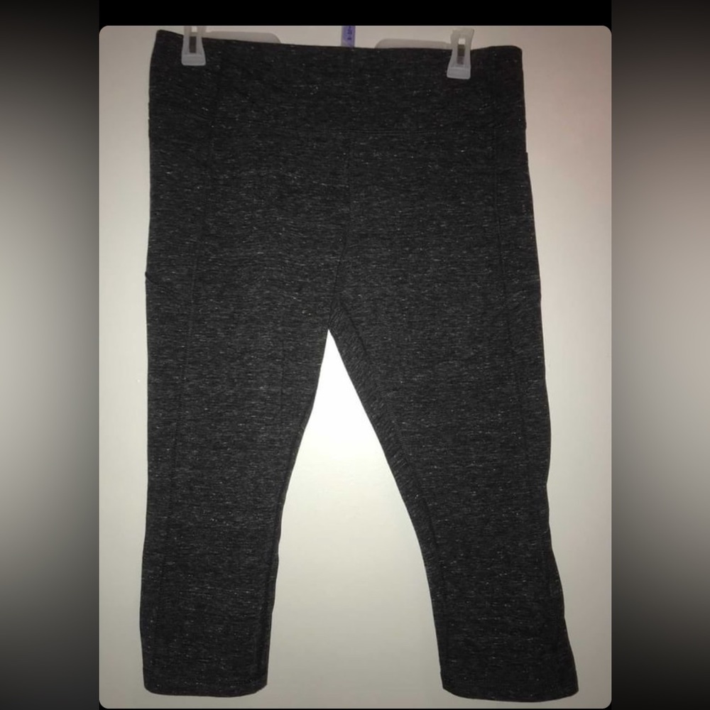 Marble Grey Capri Leggings